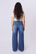 Aurora Jeans Blue | High-Waisted Wide-Leg Jeans by Dailystory
