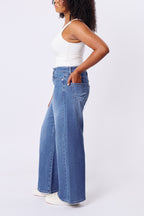 Aurora Jeans Blue | High-Waisted Wide-Leg Jeans by Dailystory