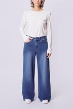 Aurora Jeans Blue | High-Waisted Wide-Leg Jeans by Dailystory