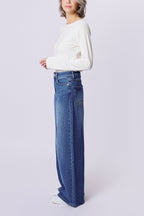 Aurora Jeans Blue | High-Waisted Wide-Leg Jeans by Dailystory