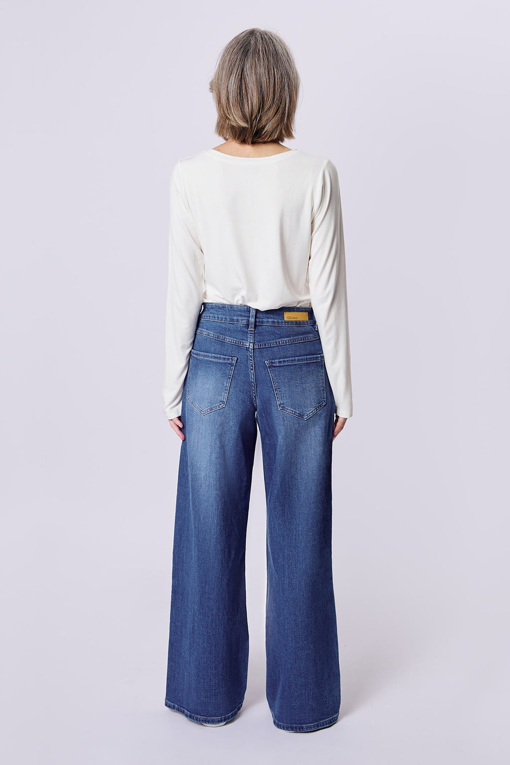Aurora Jeans Blue | High-Waisted Wide-Leg Jeans by Dailystory