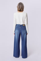 Aurora Jeans Blue | High-Waisted Wide-Leg Jeans by Dailystory
