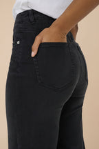 Alatri | Black Stretch High-Waisted Denim Pants