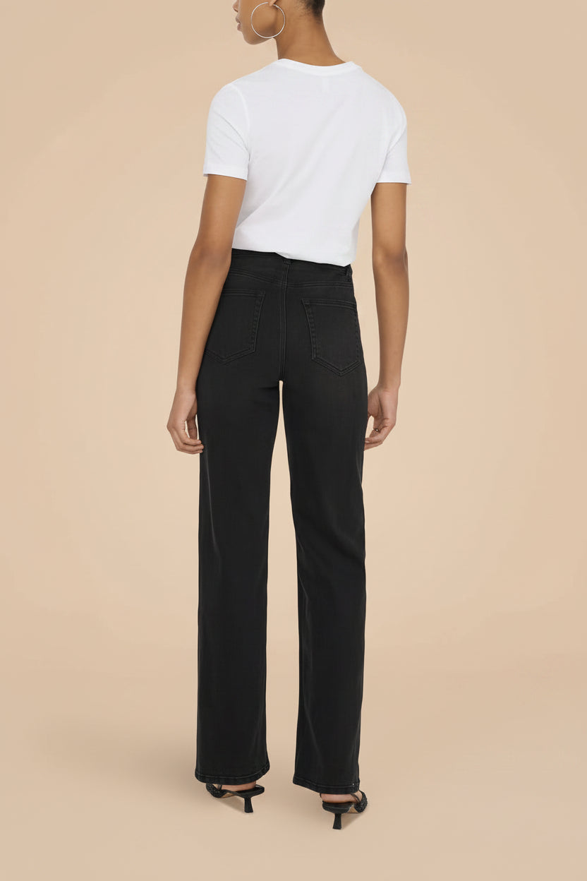 Alatri | Black Stretch High-Waisted Denim Pants