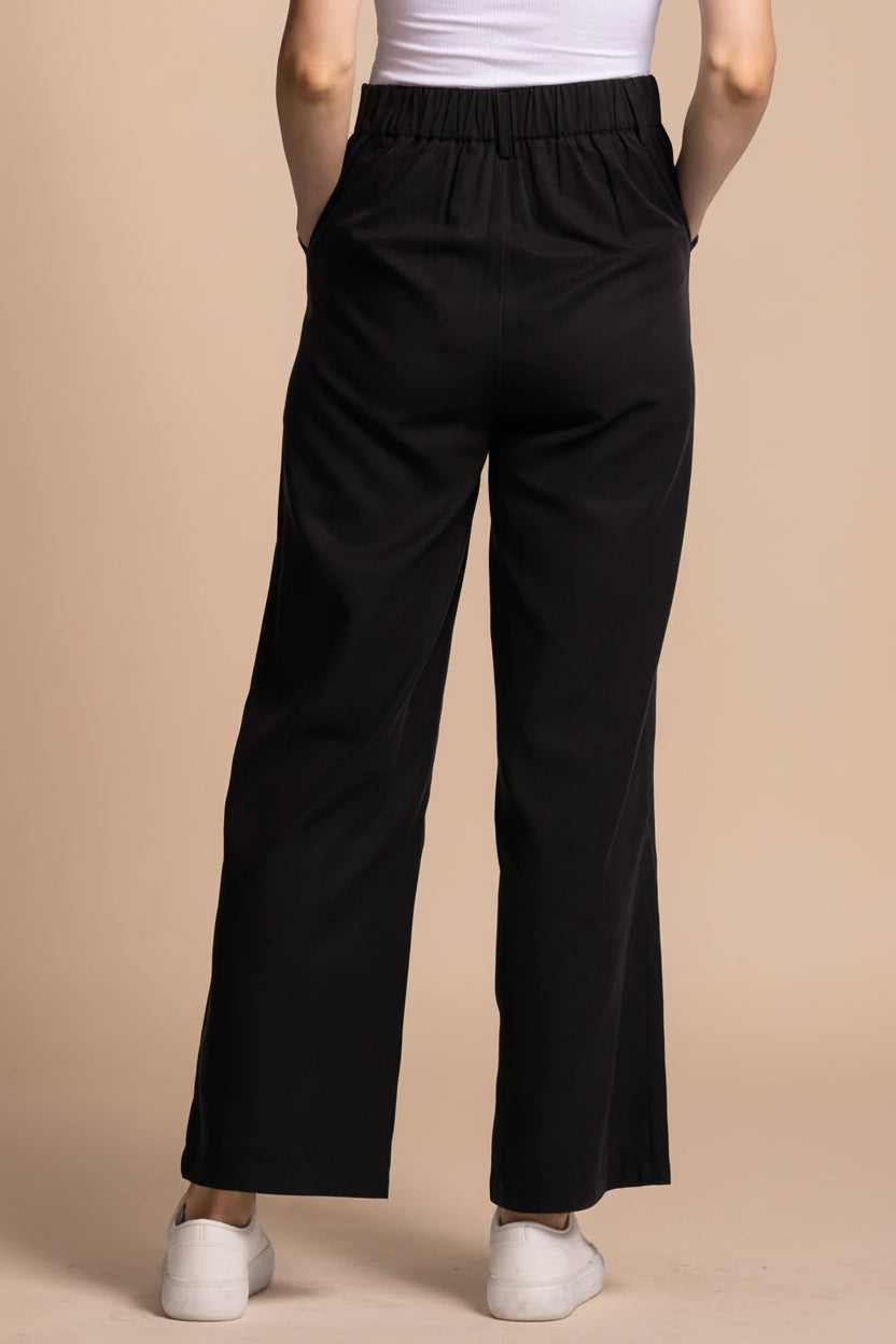 Alcamo | Black Straight Leg Pant