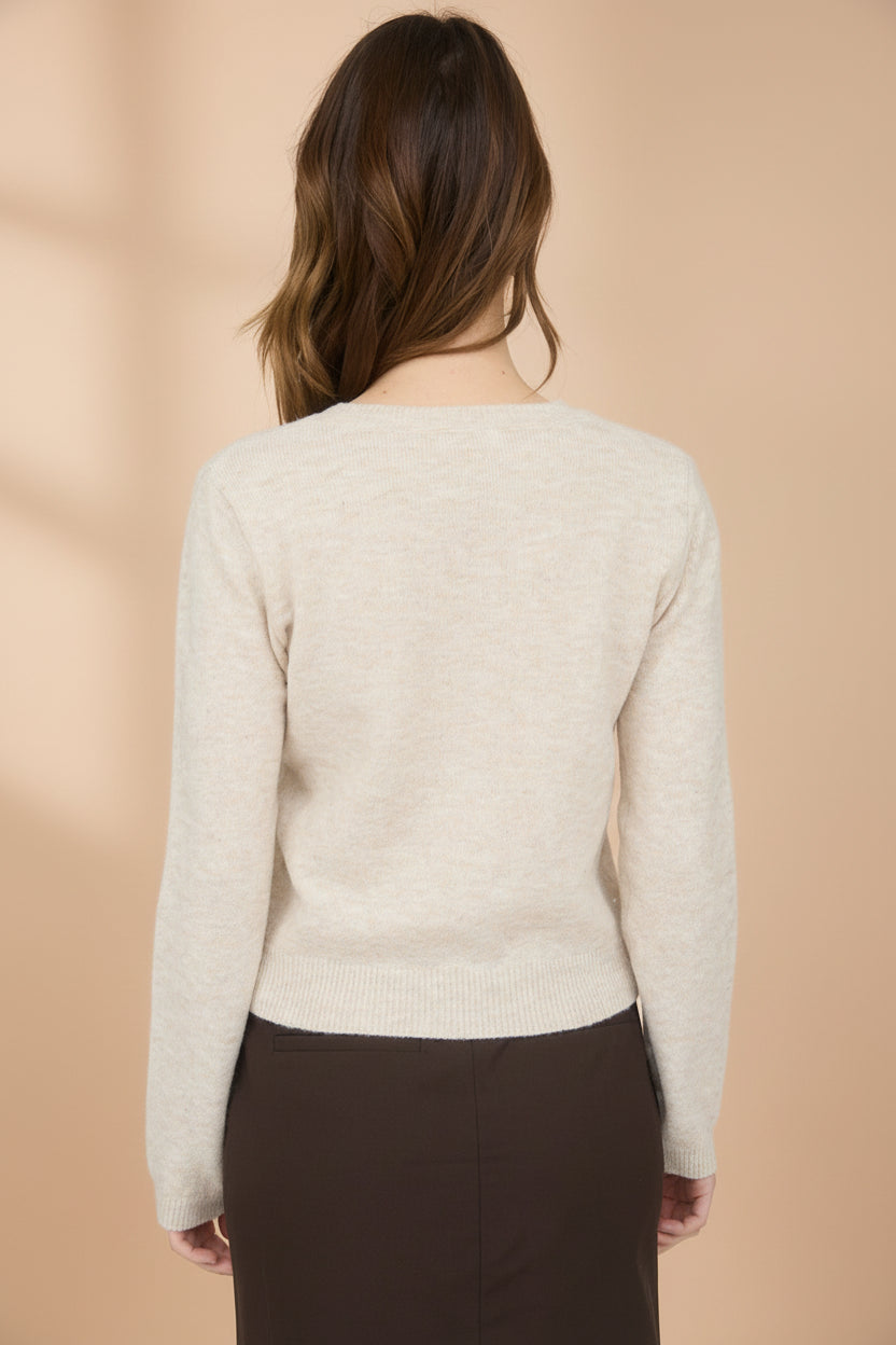 Andenes Beige | Buttoned-Up Cardigan