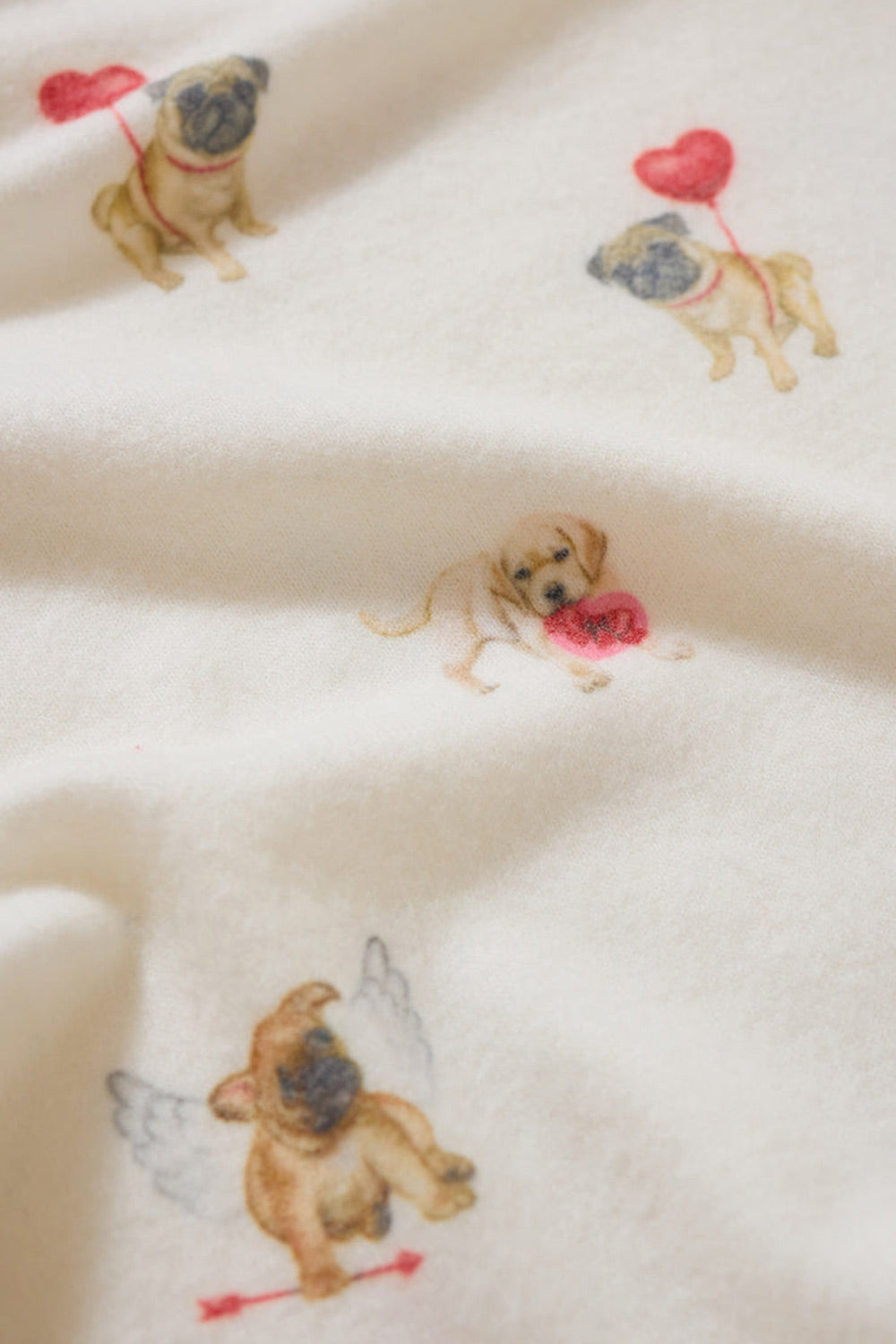 Ballari | White Jogger Pants with Dog Print