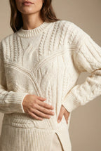 Boston | Ivory Cable Knit Sweater