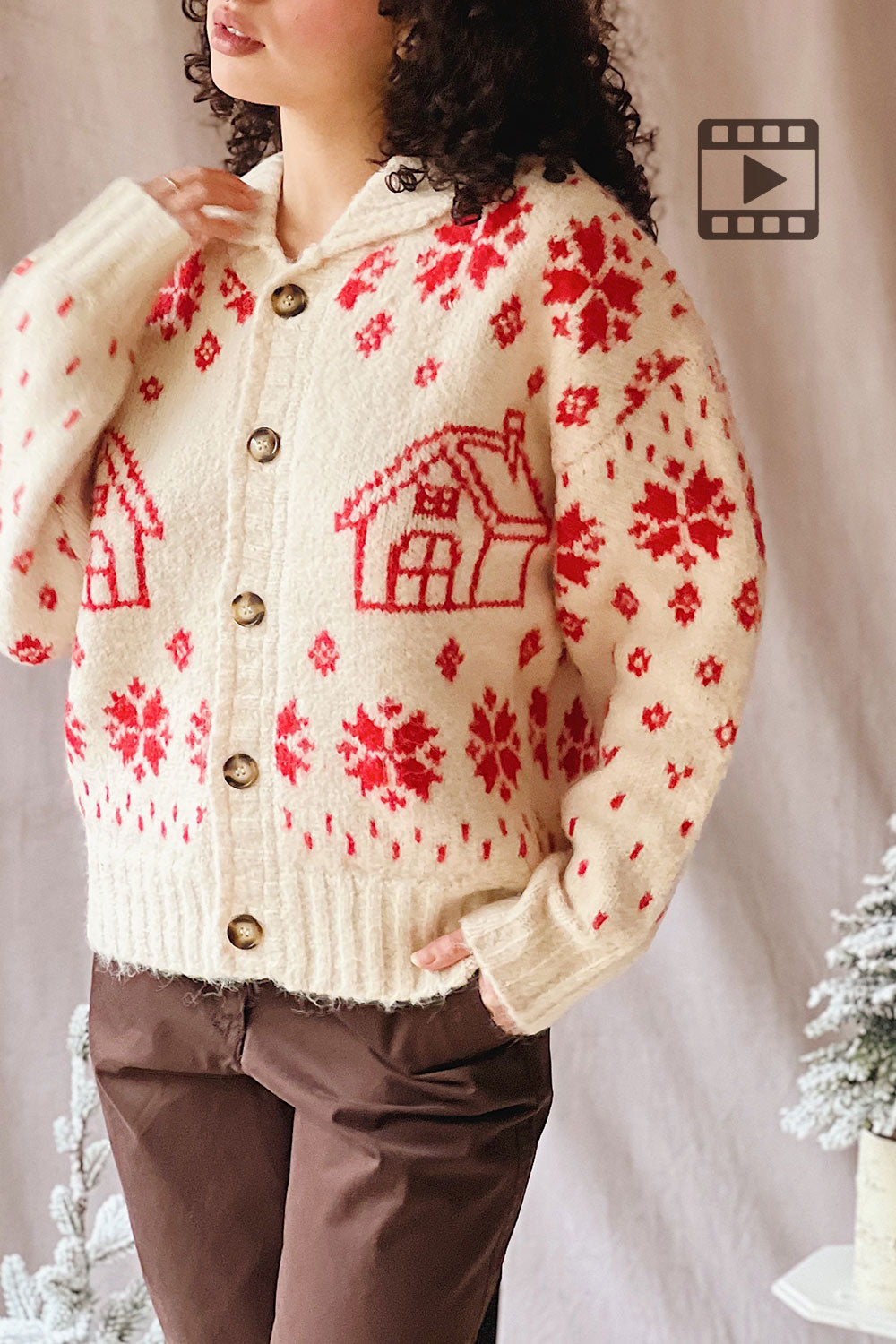 Bendigo | Thick Knitted Christmas Cardigan