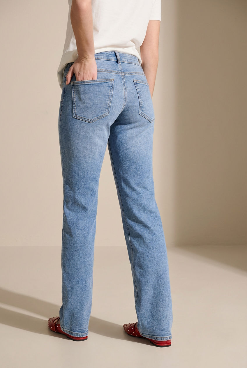 Fermo | Low-Rise Blue Denim Pants