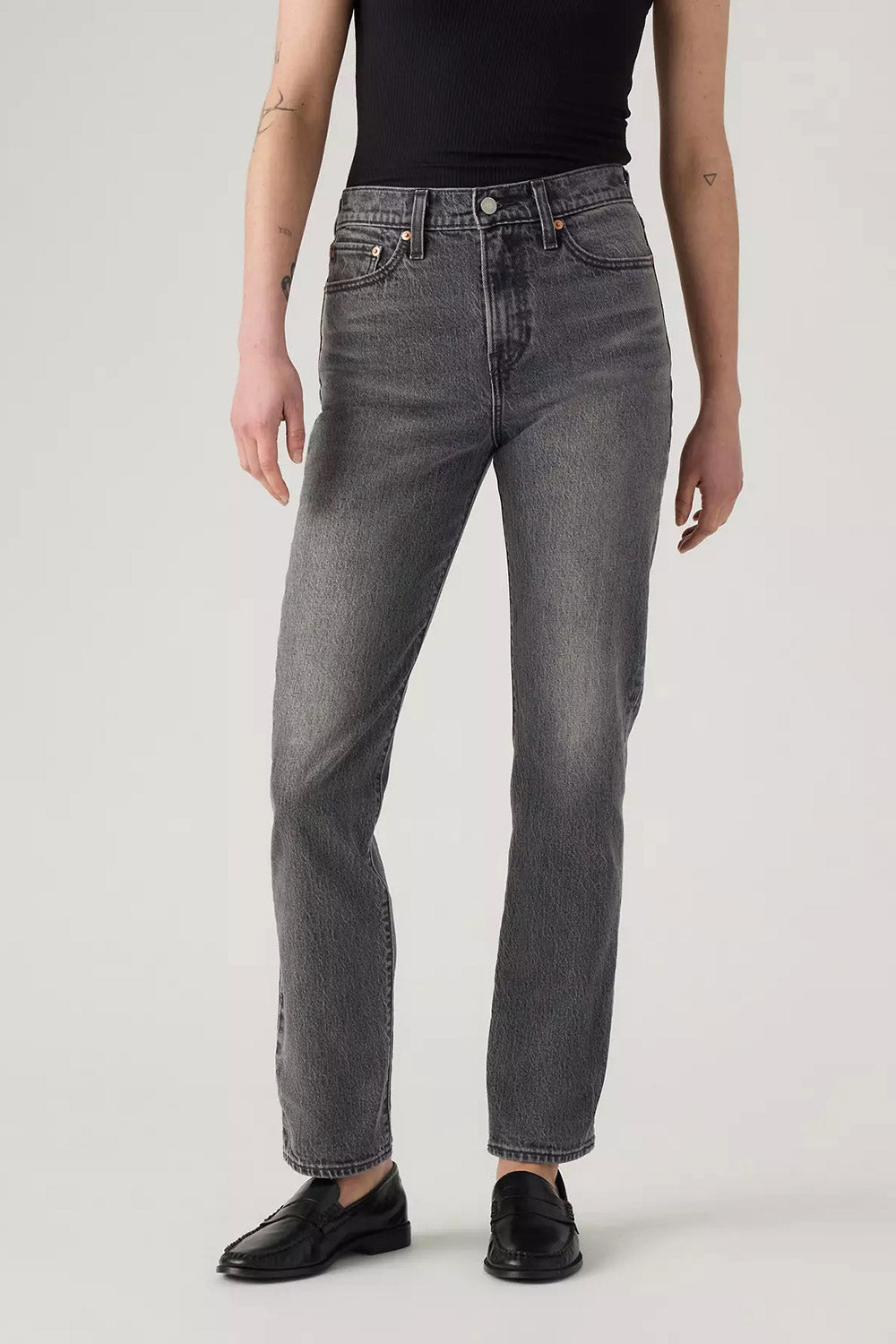 Fidenza | Slim Leg Grey Denim Pants