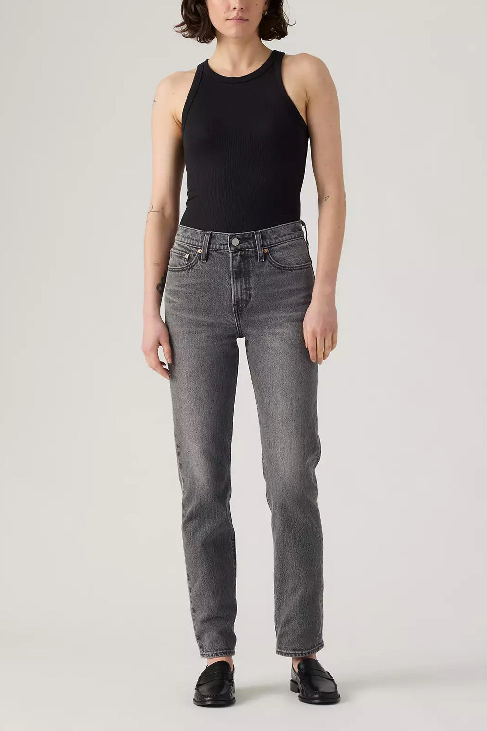 Fidenza | Slim Leg Grey Denim Pants