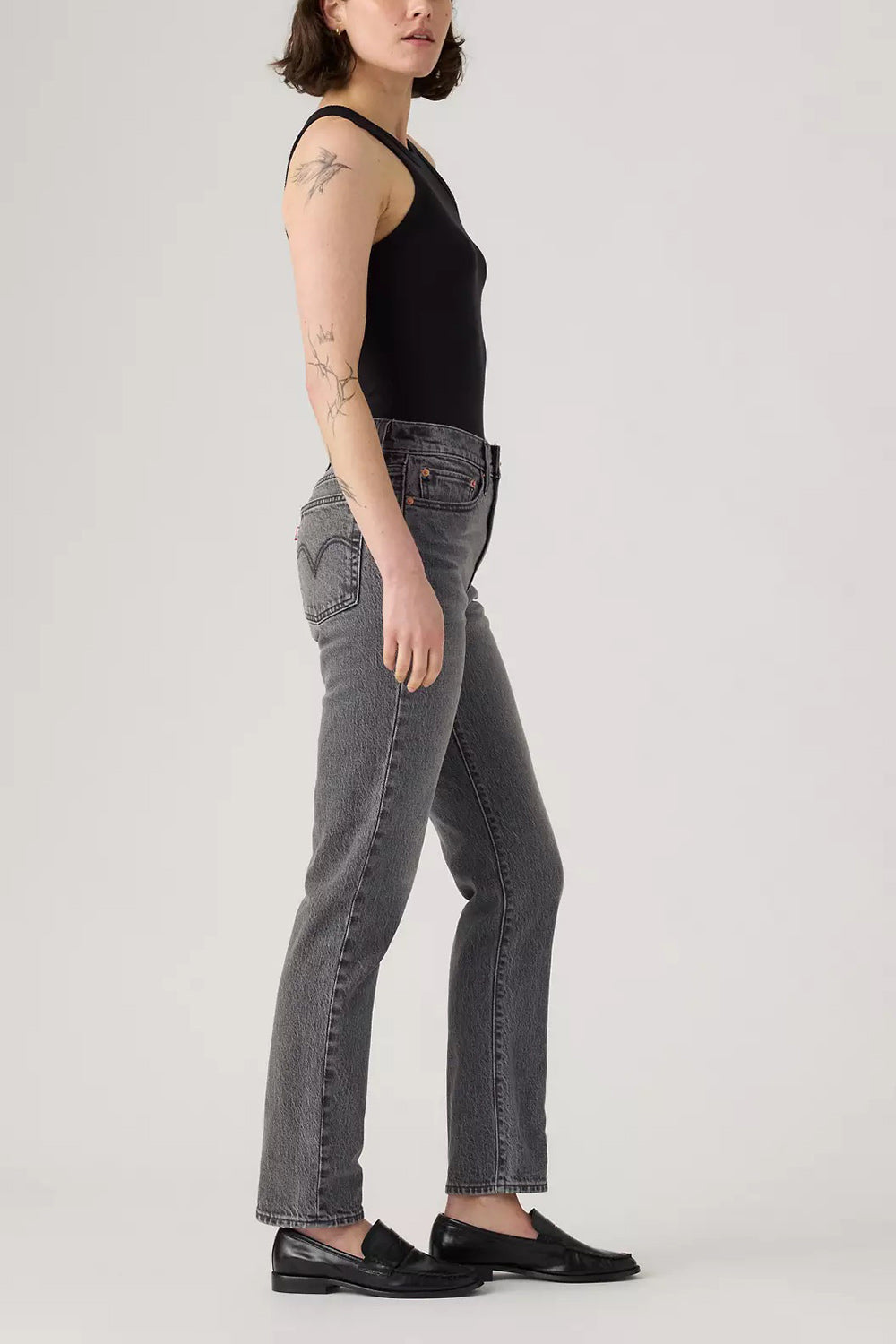 Fidenza | Slim Leg Grey Denim Pants