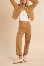 Guntur | Straight Leg Caramel Denim Pants