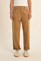 Guntur | Straight Leg Caramel Denim Pants