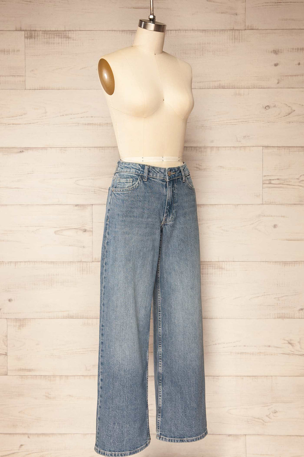 Gaeta | Wide-Leg Mid-Rise Denim Pants