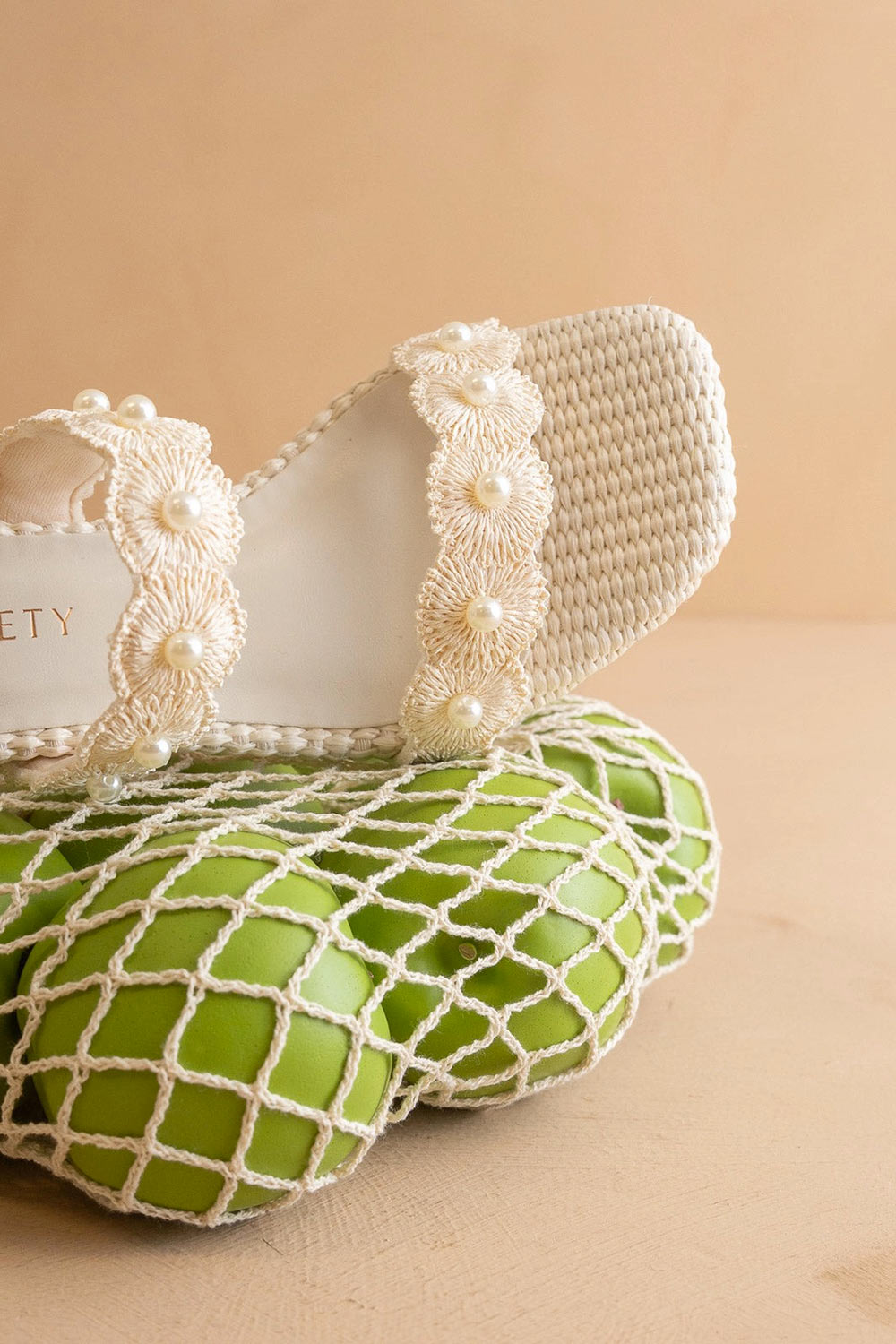 Helenna | Heeled Sandals with Floral Straps and Pearls