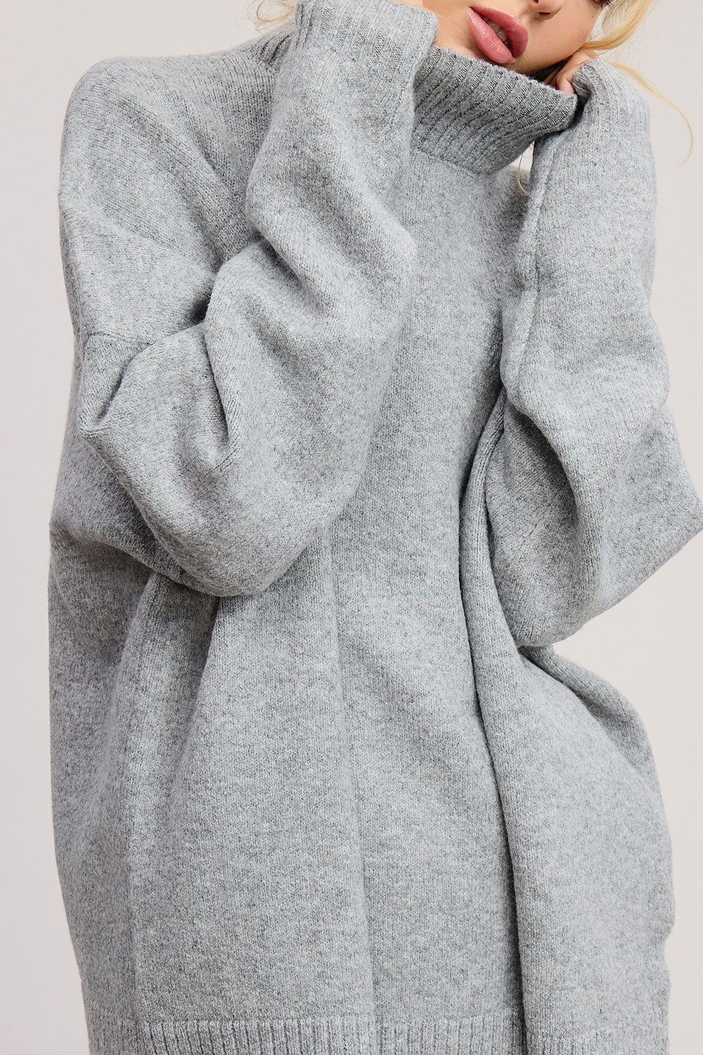 Lander | Oversized Grey Knitted Sweater