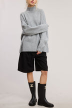 Lander | Oversized Grey Knitted Sweater