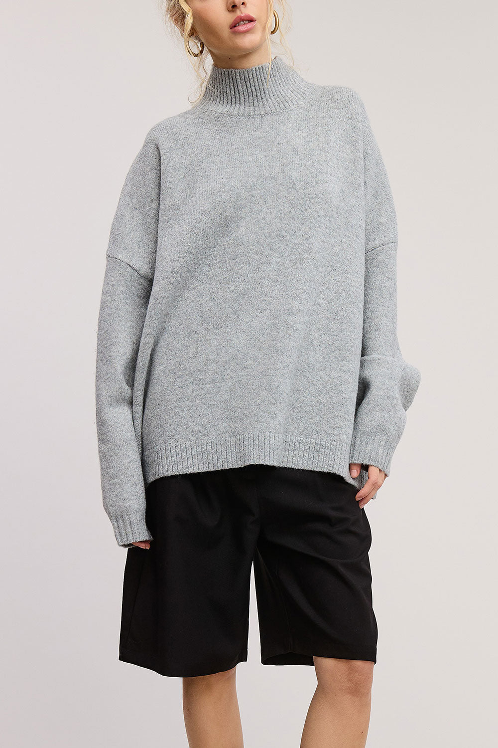 Lander | Oversized Grey Knitted Sweater
