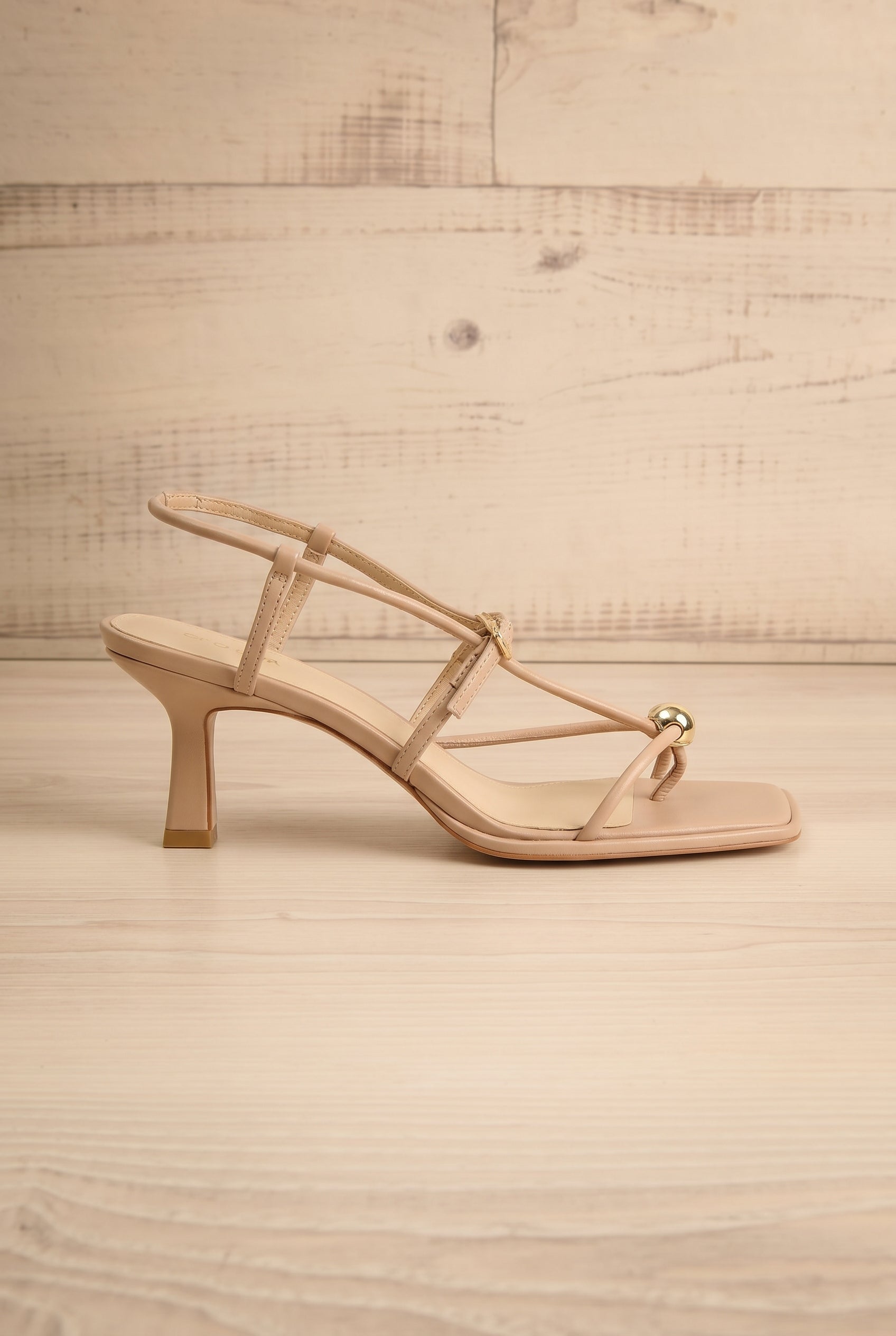 Mylee Brown | Strappy Leather Sandals with Sculptural Heel