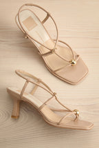 Mylee Brown | Strappy Leather Sandals with Sculptural Heel
