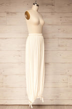 Mumbai Beige | Parachute Pants with Ankle Bows