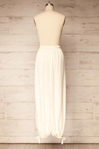 Mumbai Beige | Parachute Pants with Ankle Bows