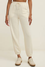 Satara | White Wide Leg Jogger Pants