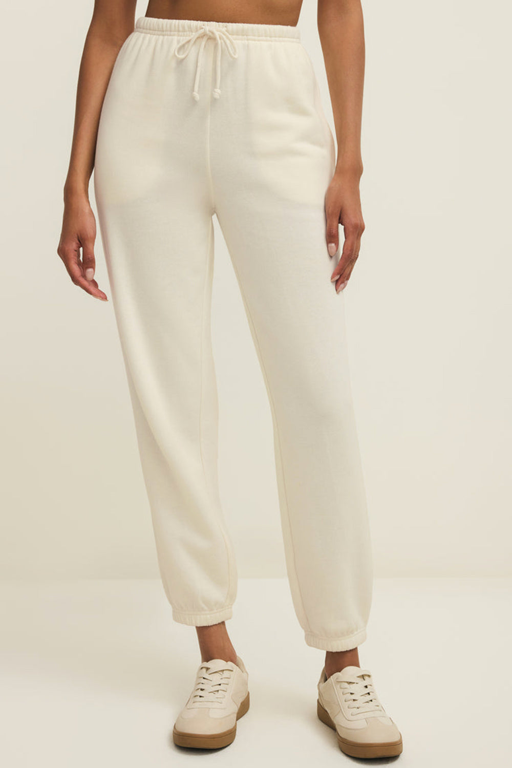 Satara | White Wide Leg Jogger Pants