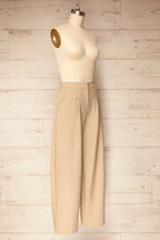 Satna Beige | Barrel Legs Trousers