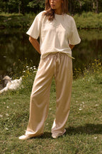 Savanah Pants Champagne | Loose-Fitted Pants by Dailystory