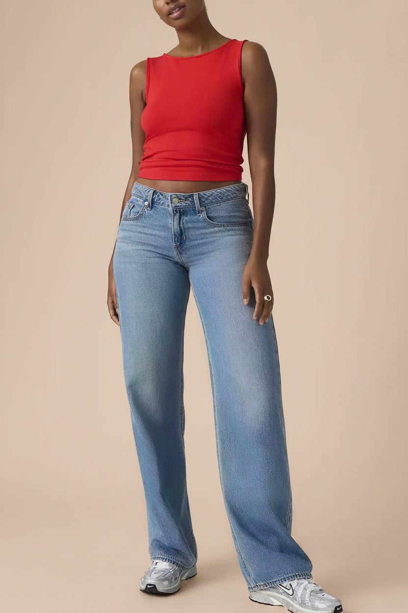 Tuscania | Low Rise Blue Denim Pants