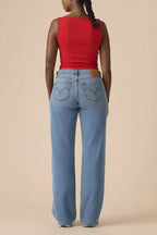 Tuscania | Low Rise Blue Denim Pants