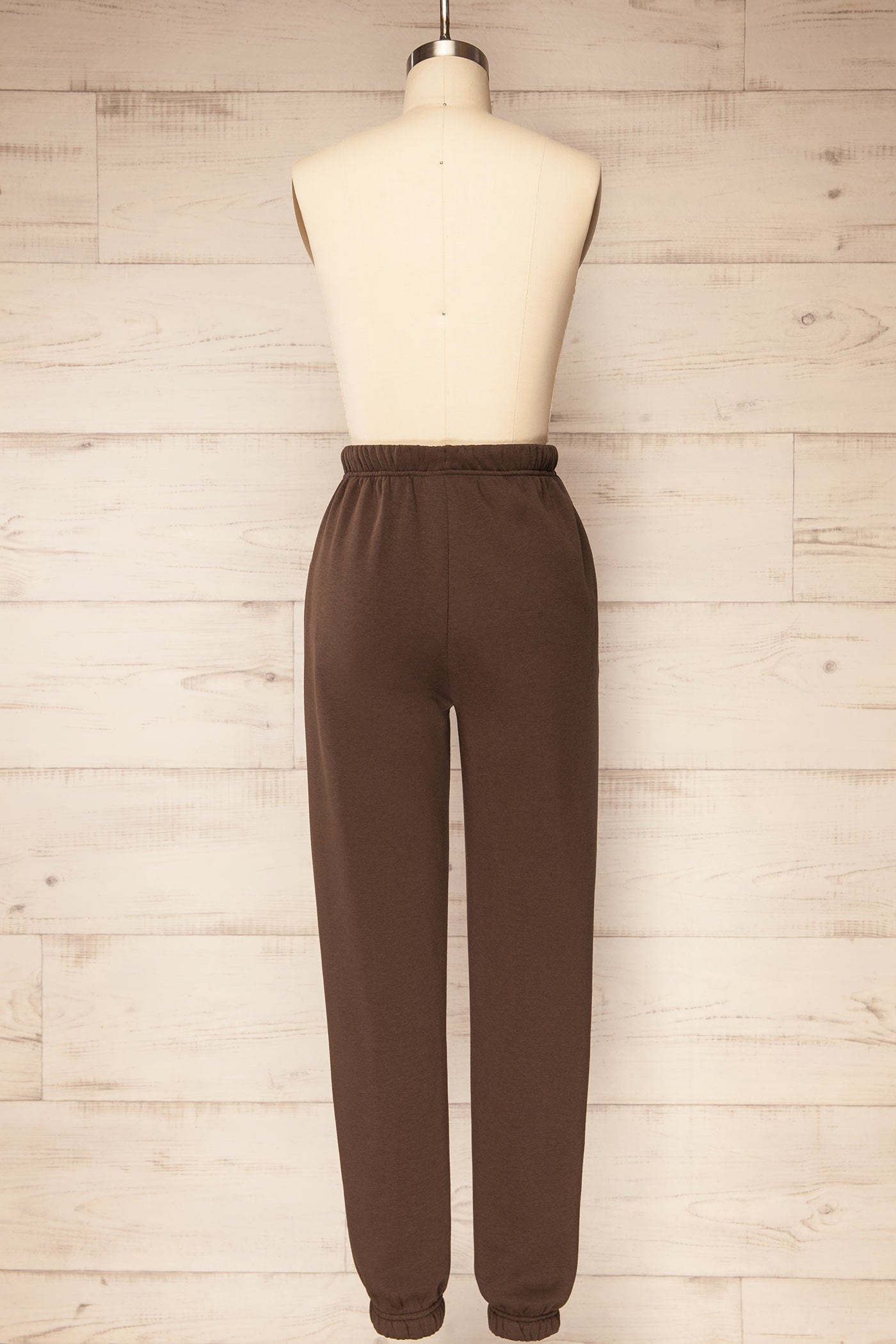 Wokha | Brown High-Waisted Jogger Pants with Pockets