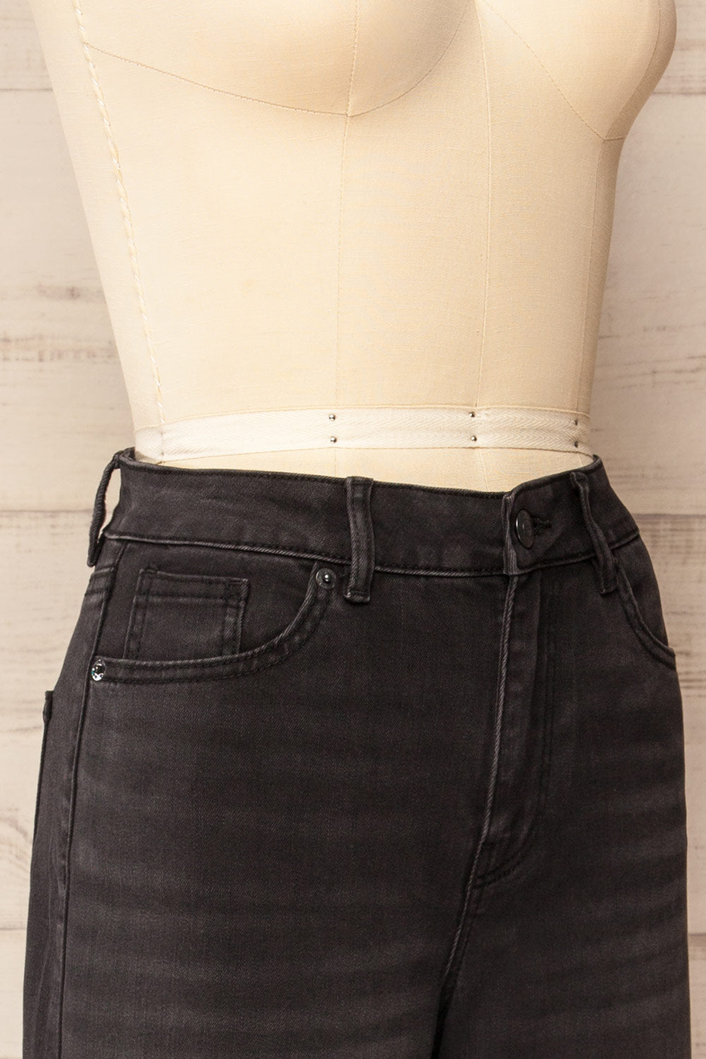 Alatri | Black Stretch High-Waisted Denim Pants