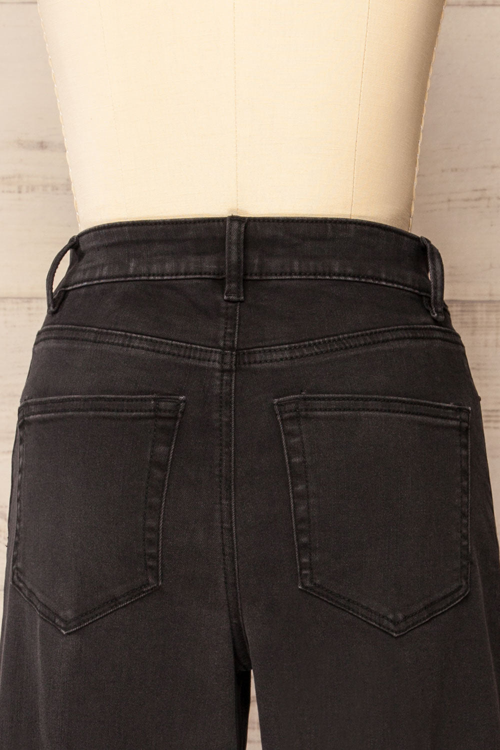 Alatri | Black Stretch High-Waisted Denim Pants