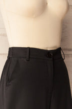 Alcamo | Black Straight Leg Pant