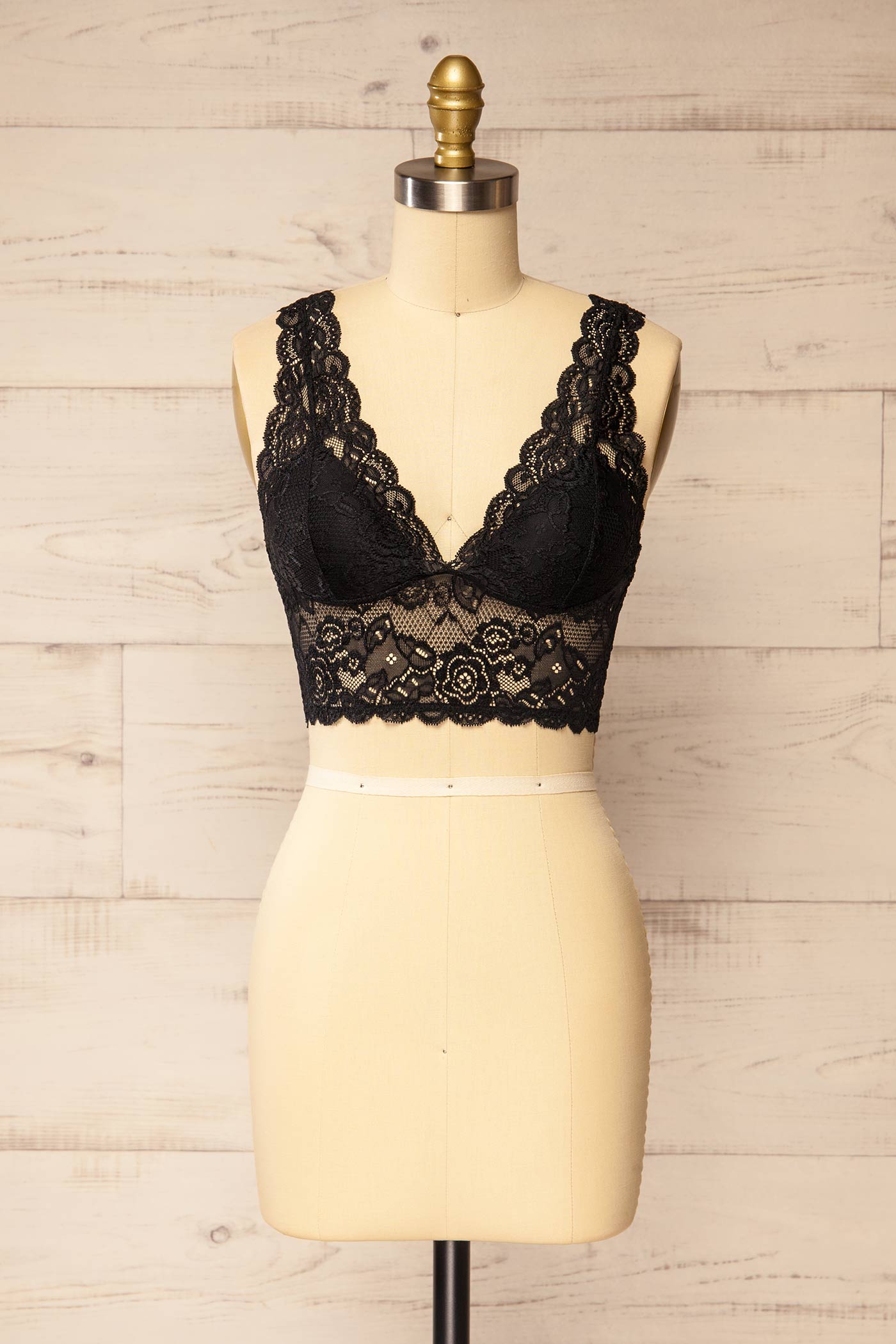 Alghero Black | Floral Lace Bralette