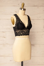 Alghero Black | Floral Lace Bralette