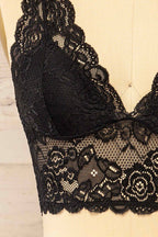 Alghero Black | Floral Lace Bralette