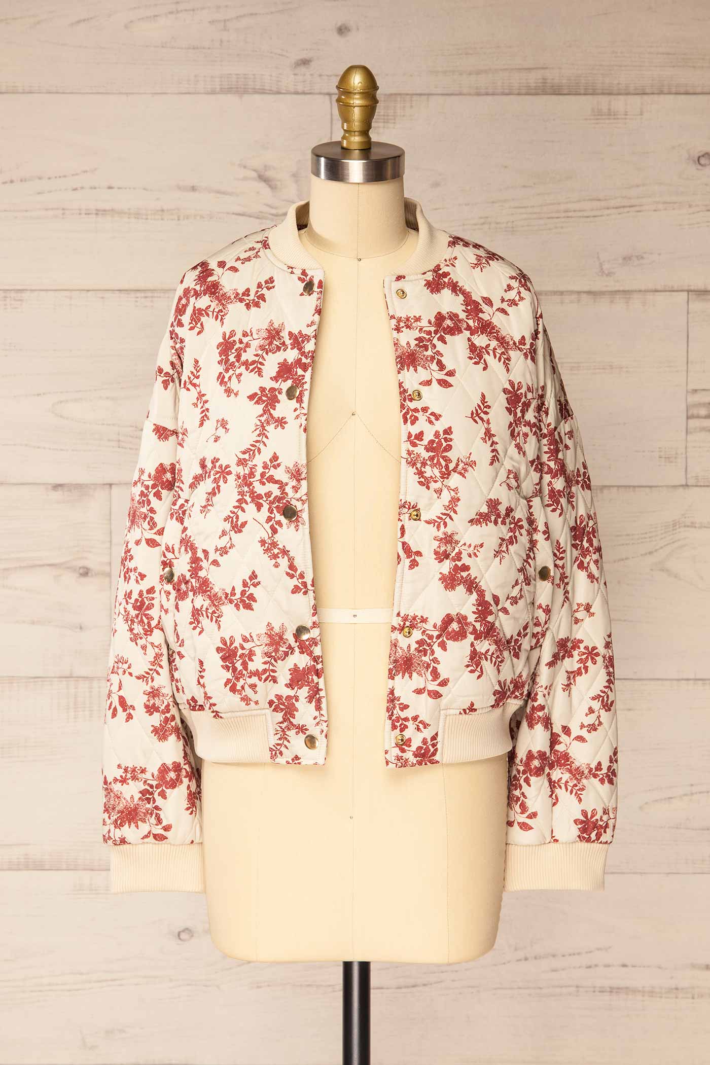 Alzenau | Cream Quilted Jacket with Floral Print