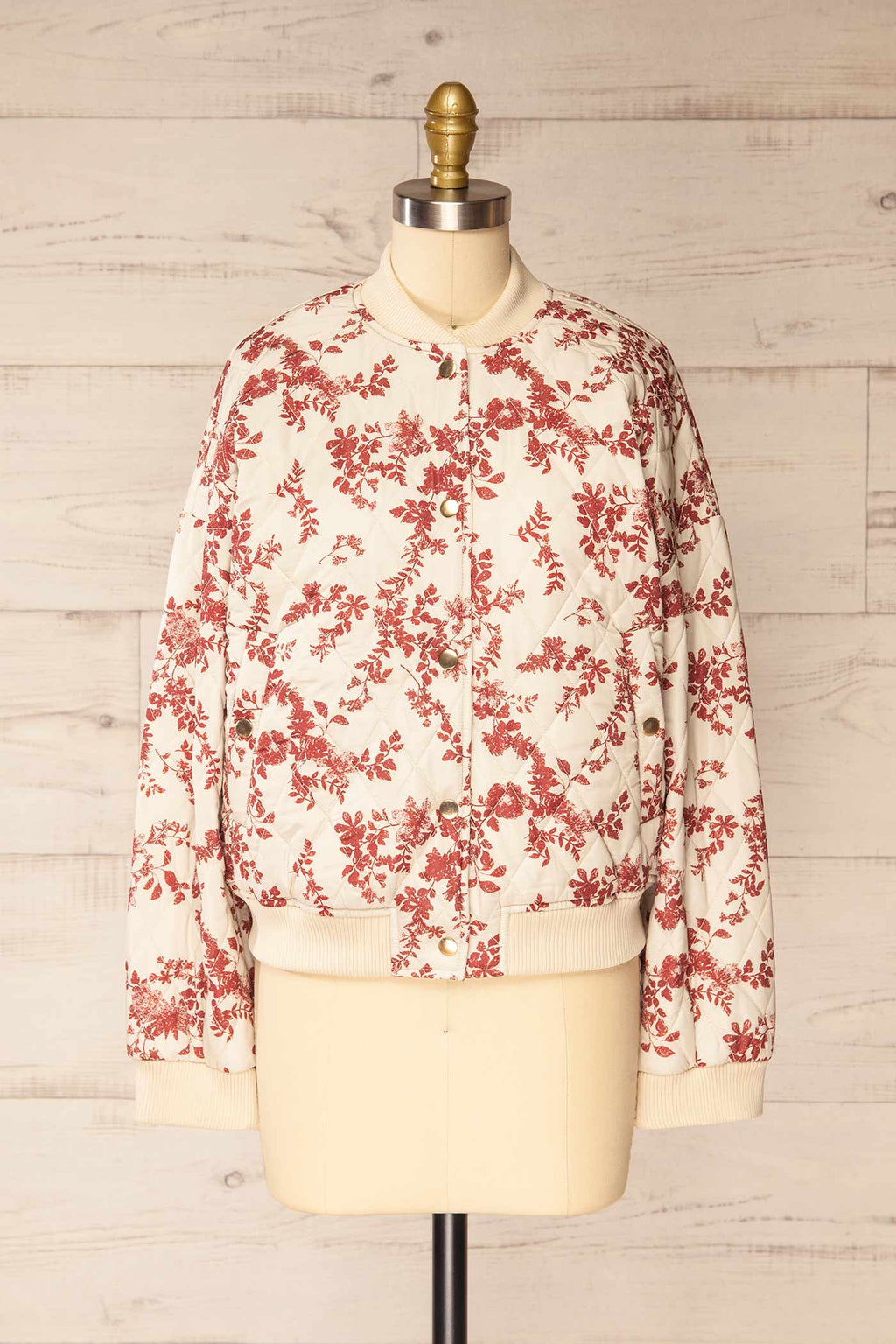 Alzenau | Cream Quilted Jacket with Floral Print
