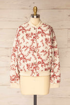Alzenau | Cream Quilted Jacket with Floral Print