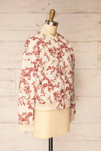 Alzenau | Cream Quilted Jacket with Floral Print
