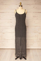 Alzey | Long Crochet Dress with Wavy Pattern