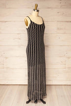 Alzey | Long Crochet Dress with Wavy Pattern