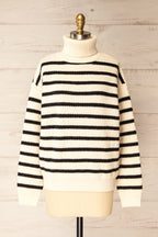 Arcot | Striped Knit Turtleneck Sweater