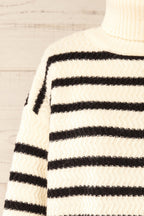 Arcot | Striped Knit Turtleneck Sweater