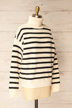 Arcot | Striped Knit Turtleneck Sweater